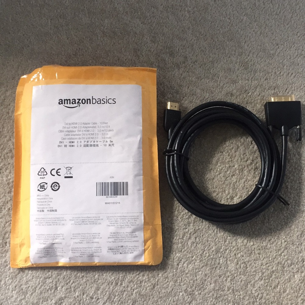 Amazon basics dvi to hdmi cable